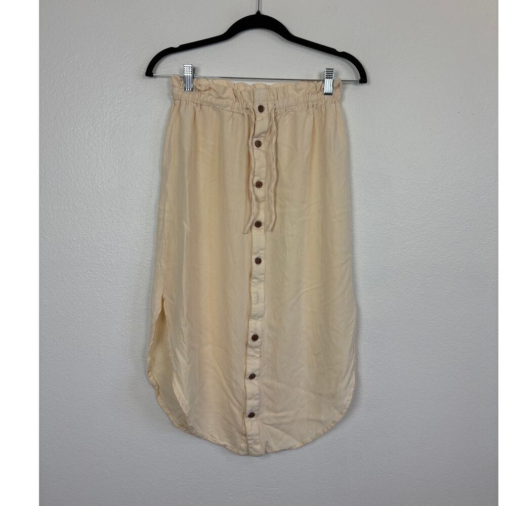 Jackson Rowe Button Front Elastic Waist Skirt XS